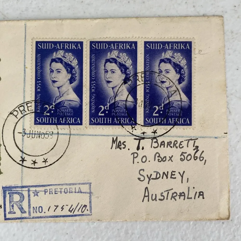 1953 Coronation of Queen Elizabeth First Day Of Issue 2c Stamp Card South Africa